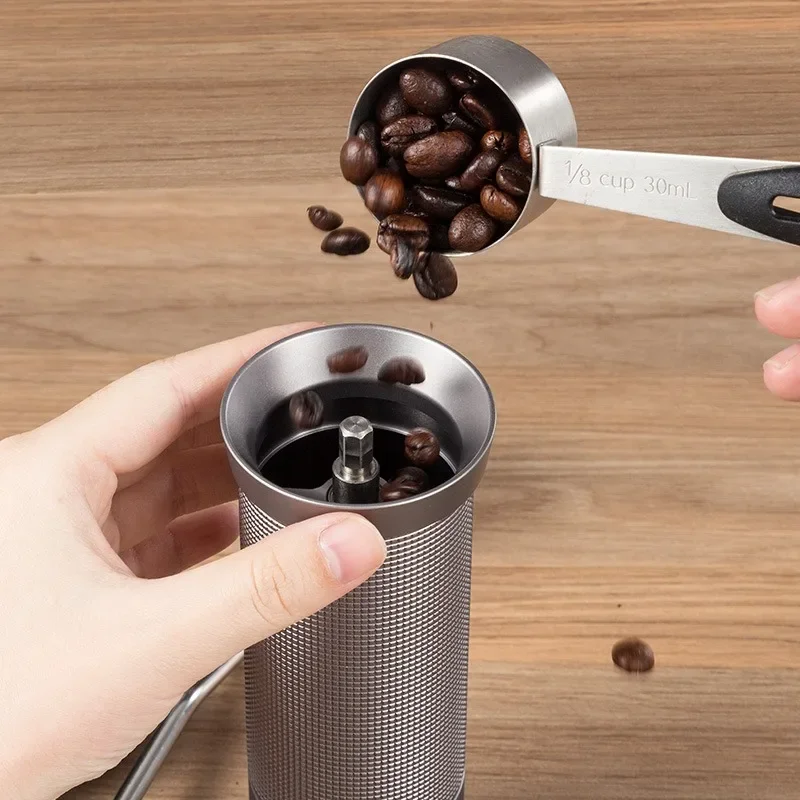 

Hand grinding coffee machine four-piece hand crank portable adjustable