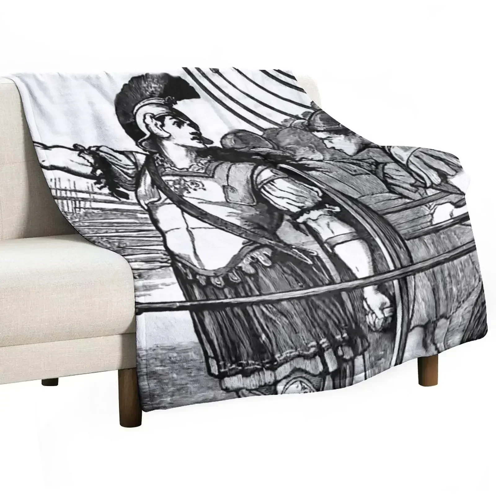 

Pelopidas at the battle of Leuktra Ancient Greece Throw Blanket Moving Bed covers Blankets