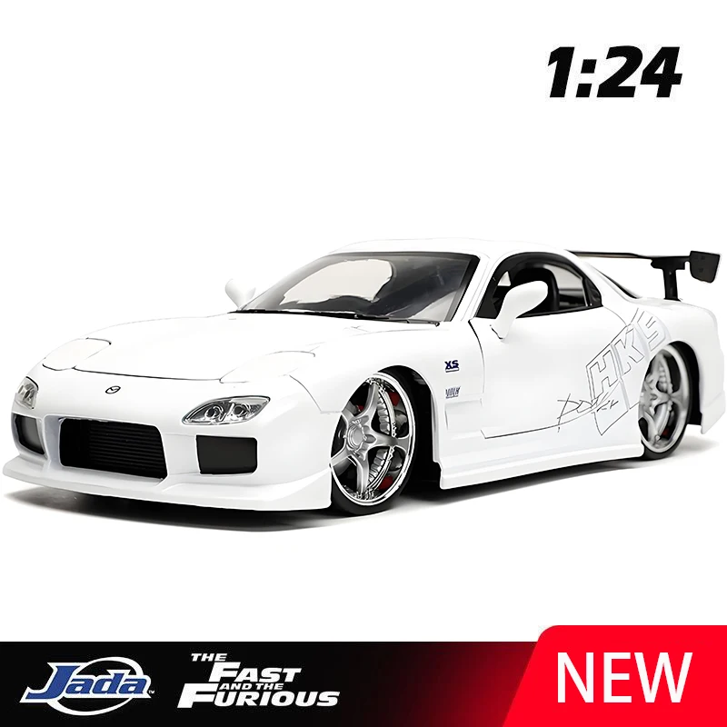 

JADA 1:24 Fast & Furious JDM Mazda RX7 Alloy Car Diecasts & Toy Vehicles Car Model Miniature Scale Model Car For Children