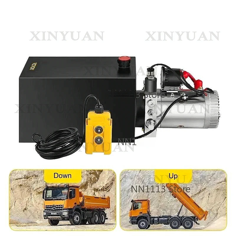12V DC 3KW Double Acting Hydraulic Power Unit 3200PSI Hydraulic Pump for Dump Trailer