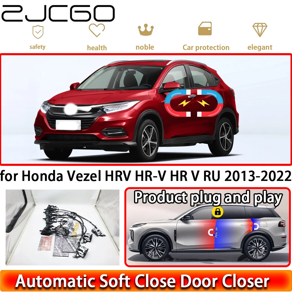 ZJCGO for Honda Vezel HRV HR-V HR V RU 2013-2022 OEM Soft Close Door Kit Power Closing Latch System Auto Pull Door Easy Close