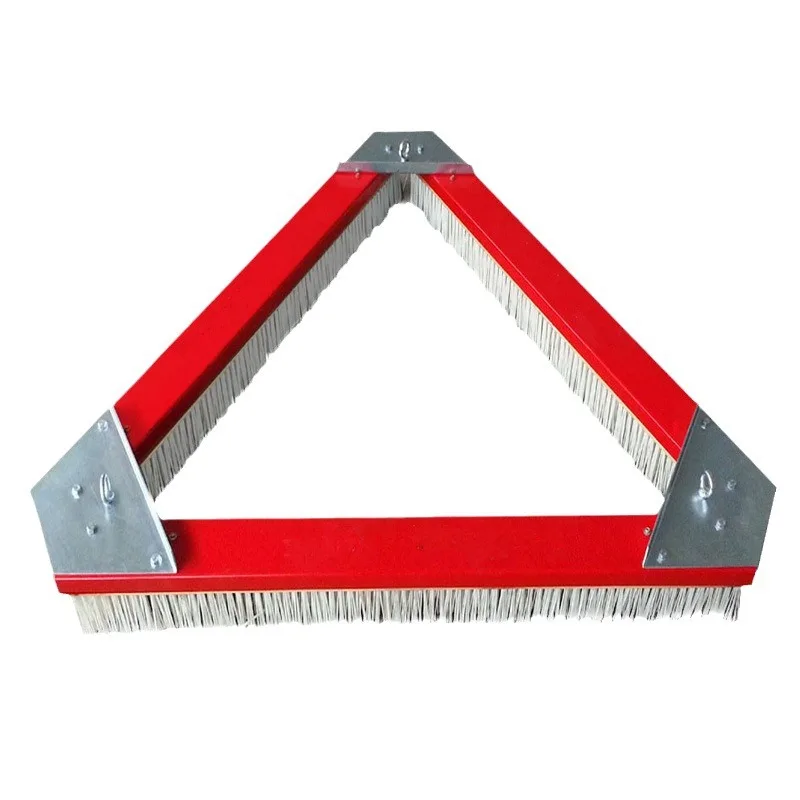 Channel steel triangle brush white plastic brush Channel steel triangle lawn brush