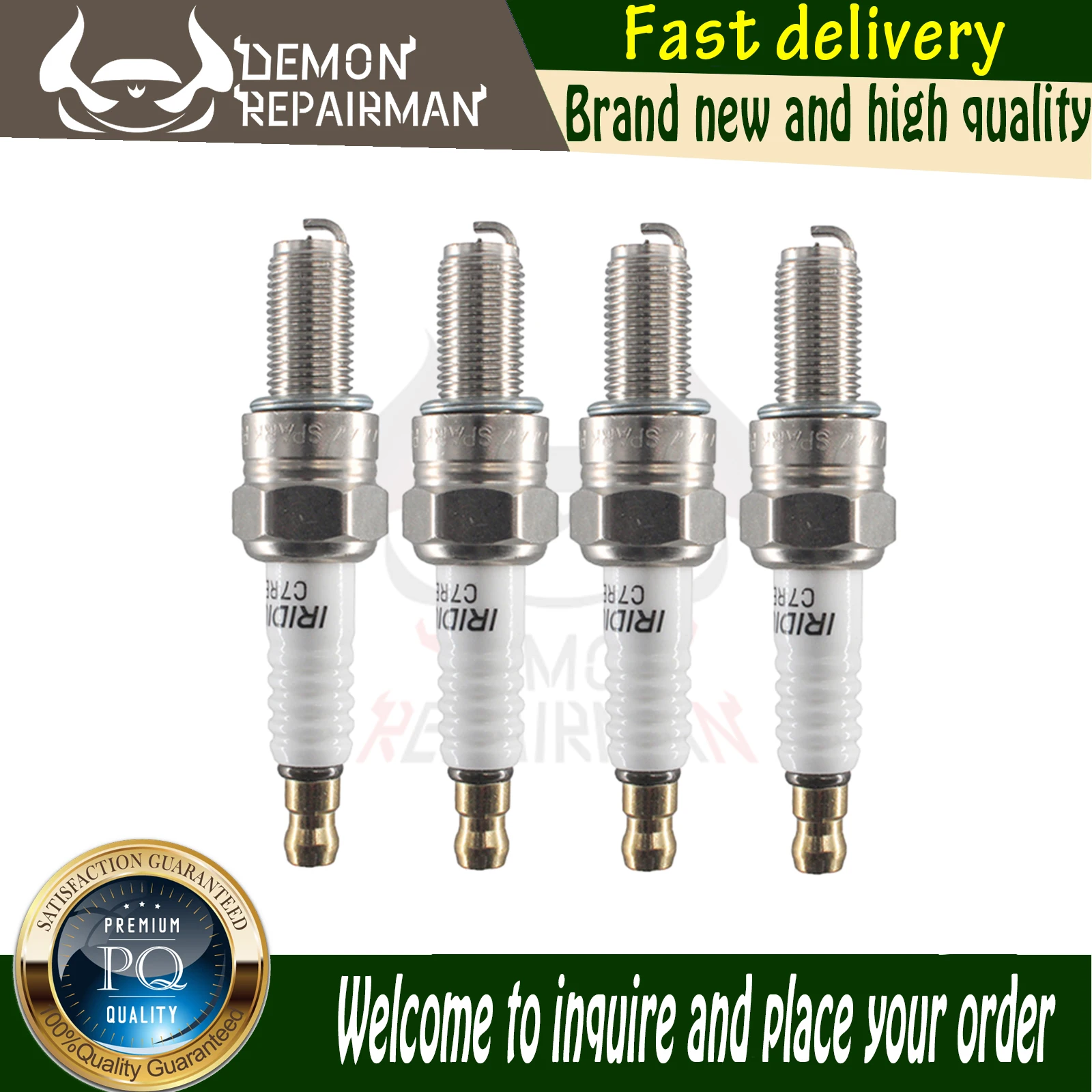 4pcs CR9EIX 3521 Motorcycle Iridium Spark Plug Compatible with CB400 CBR VTR RZR XP900 XP1000 SUZUKI GSXR CR9EIA-9 IU27 5448