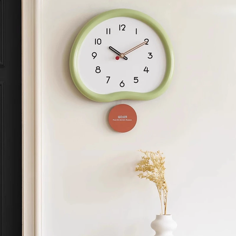 Aesthetic Wall Clocks Pendulum Clock Living Room Large Quartz Hanging Watch Household Modern Luxury Elegant Watches Decoration