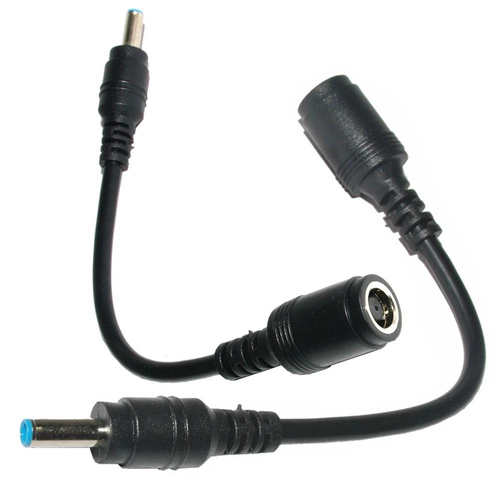 

20CM Female 7.4mm x 5.0mm to 4.5mm x 3.0mm Male Charger Adapter Power Plug Converter Cable DC jack for Dell Hp