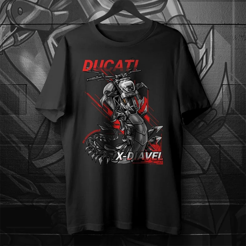 Classic Italy Motorcycle XDiavel Centipede Inspiration T-Shirt 100% Cotton O-Neck Summer Short Sleeve Casual Mens T-shirt