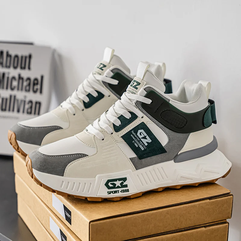 

Новые повседневные универсальные мужские кроссовки на толстой подошве, осенние дышащие сетчатые спортивные кроссовки для бега на открытом воздухе для молодежи, 2025 год