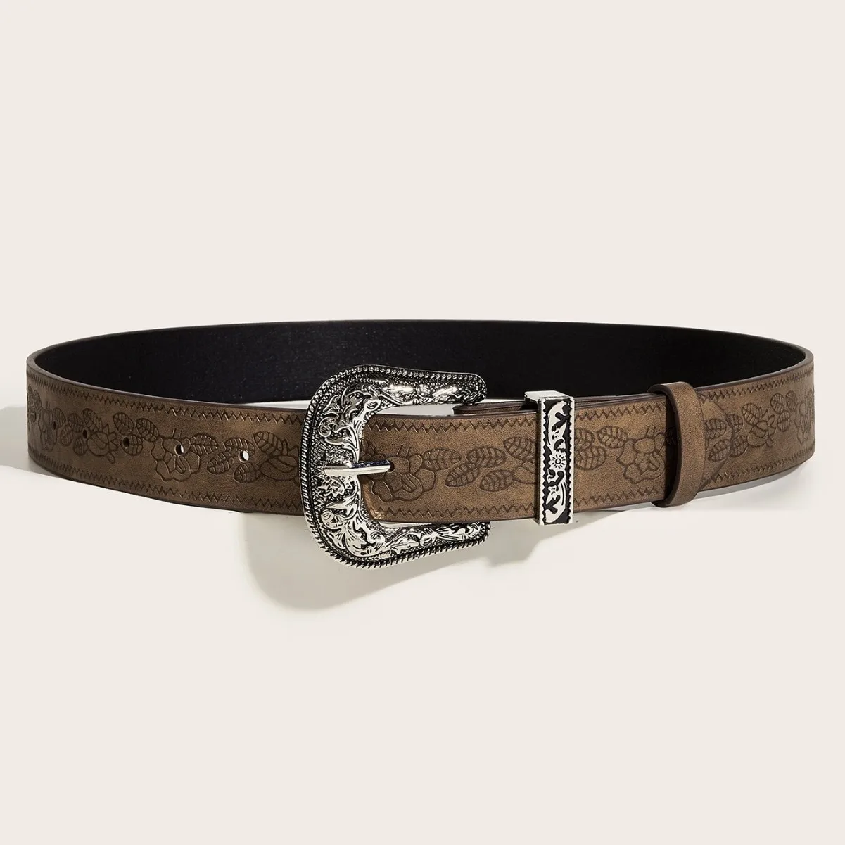 High End Trendy Y2K Women Belt American Retro Ethnic Style Embossed Pattern Court Style Belt for European American Market ND961