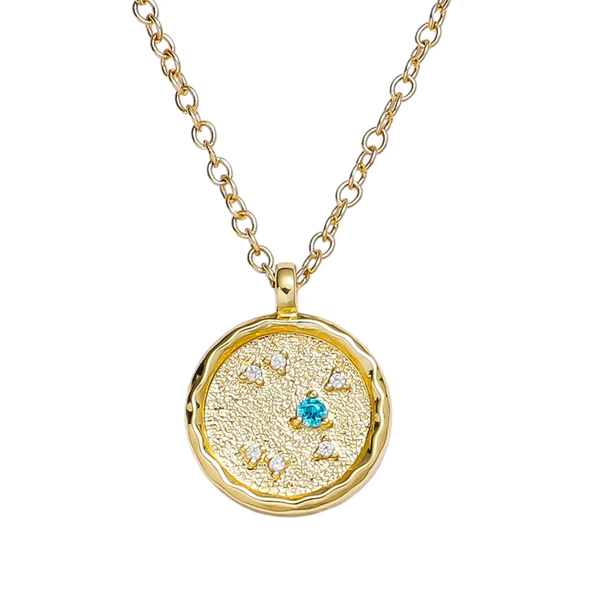 الذهب زودياك قلادة عملة القرص 12 كوكبة ستار محفورة ابراج سلسلة بدلاية لذيذ شخصية بسيطة مجوهرات هدية #2