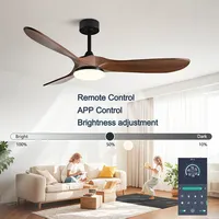 36/42/52Inch 3 ABS Blade DC 35W Pure Copper Motor Ceiling Fan with APP Remote Control and Light Restaurant LED Ceiling Fans
