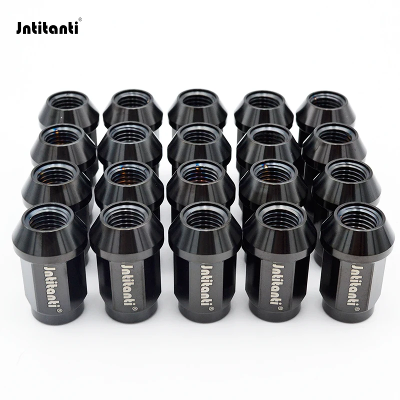 

Jntitanti Gr5 titanium wheel rim lug nut screw M14x1.5x35mm/45mm close end for Toyota Tesla Honda Type R Mazda Ford Buick etc