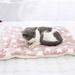 Tappetino per gatti flanella tappetino per dormire per gatti cuscino per cani addensato per cani di piccola taglia coperta per gatti calda invernale comodo letto per cani