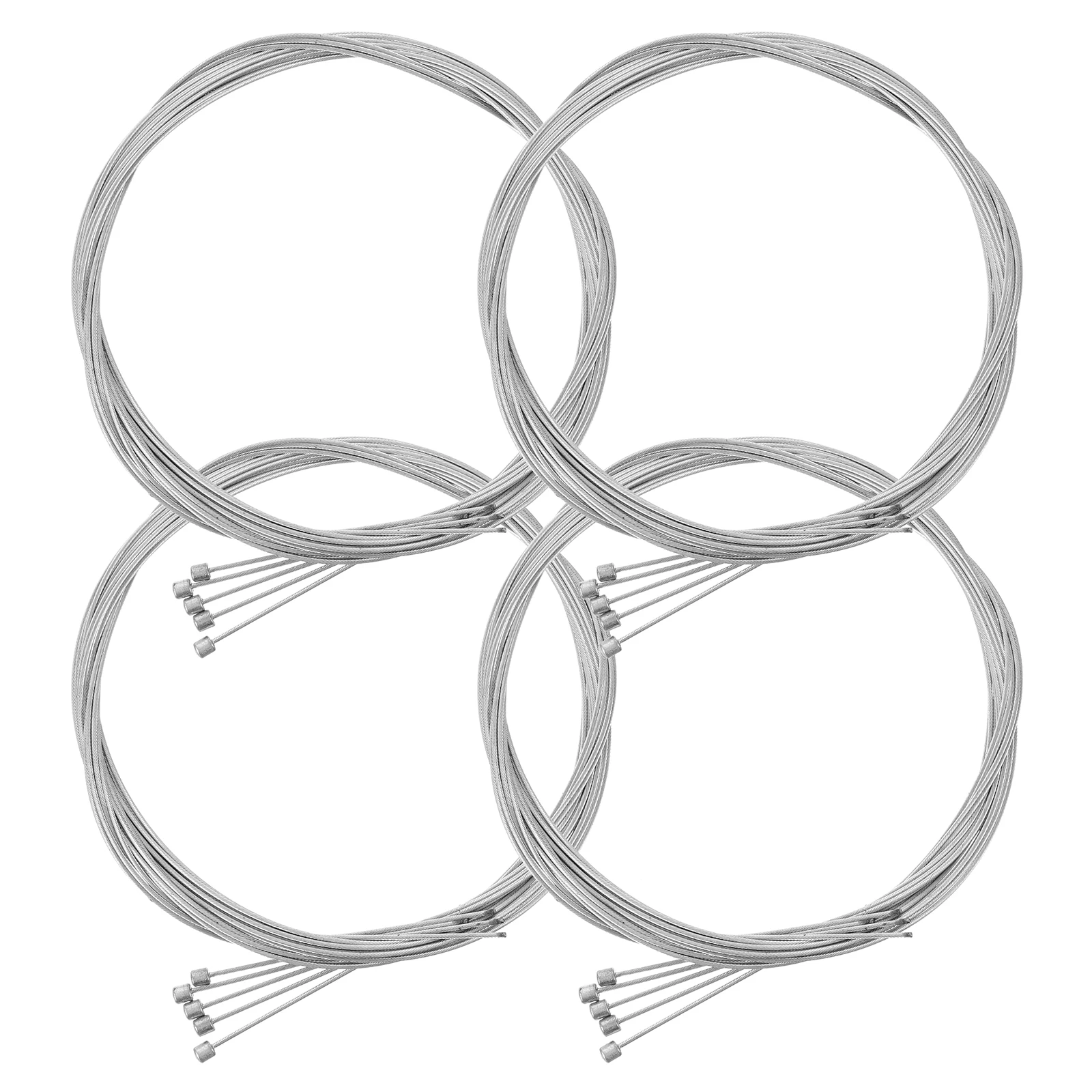 

4pcs Bicycle Brake Cable Silver Inner Cables Universal Bike Cables for Mountain Road Bikes Durable