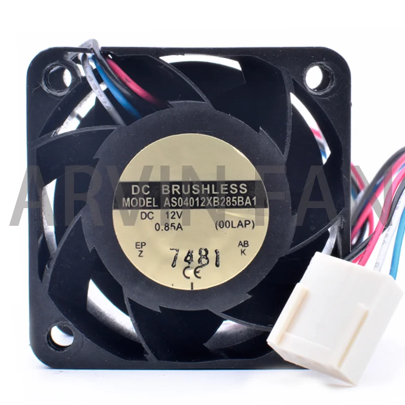 Original AS0412XB285BA1 4cm 4028 40mm Fan 40x40x28mm DC12V 0.85A 4 Line Server Power Cooling Fan