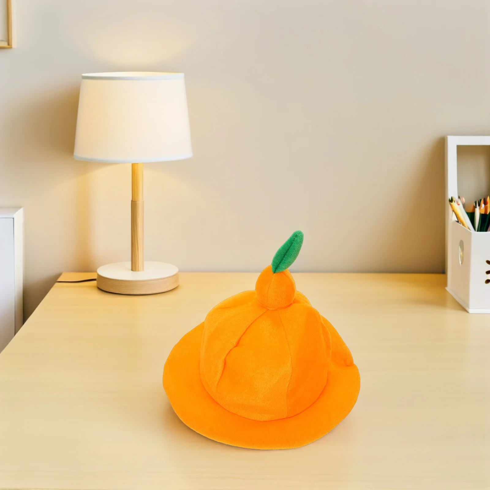 Hat Orange Fruit Headwear For Halloween Costume Cosplay Dress Up Carnival Photo Prop Accessory