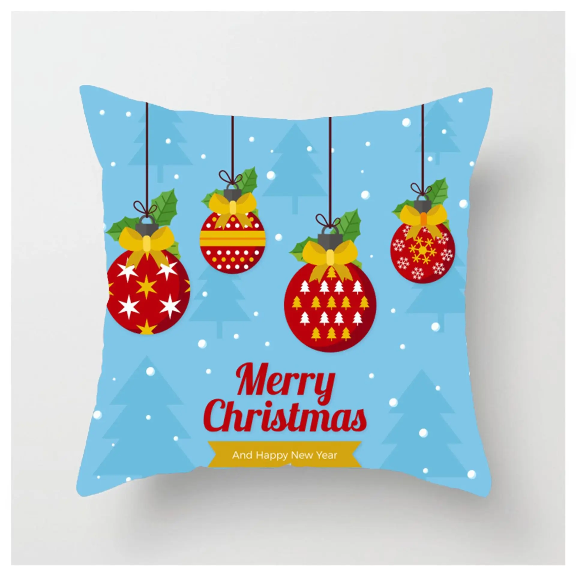 45CM Merry Christmas Cushion Cover Pillowcase 2023 Christmas Decorating Home decor Happy New Year Christmas decorating Pillowcas