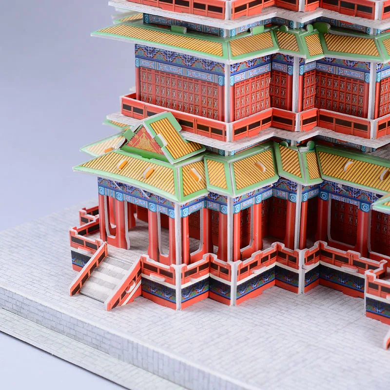 Ancient architecture 3D puzzle drawing assembly DIY model toys children's games world building puzzle educational toys gift P017
