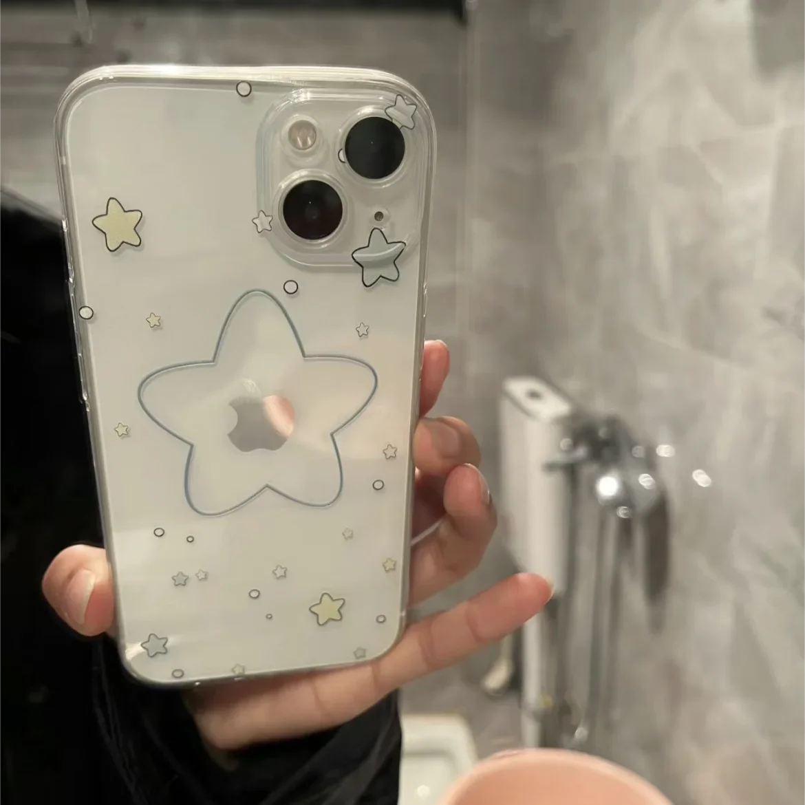 Simple Cute Stars Fashion Phone Case For Samsung S25 S24 S23 S22 S21 S20 FE Note20 Note10 Plus Ultra Lite Clear Soft TPU Cover
