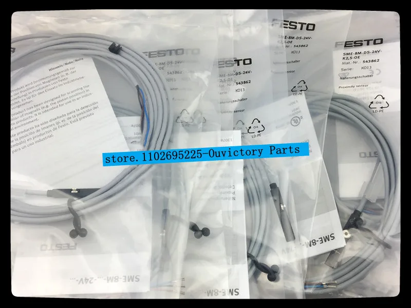 

2pcs New original FESTO SMT-8M-A-NS-24V-E-2.5-0E 574338 SMT-8M-A-PS-24V-E-2.5-OE 574335 proximity switch