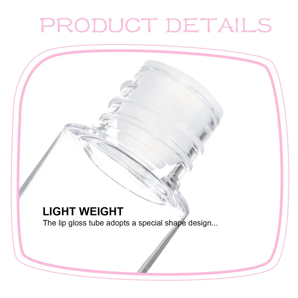 

8pcs 5ml Gloss Empty Bottles Durable Plastic Containers For Makeup Supplies Refillable Tubes