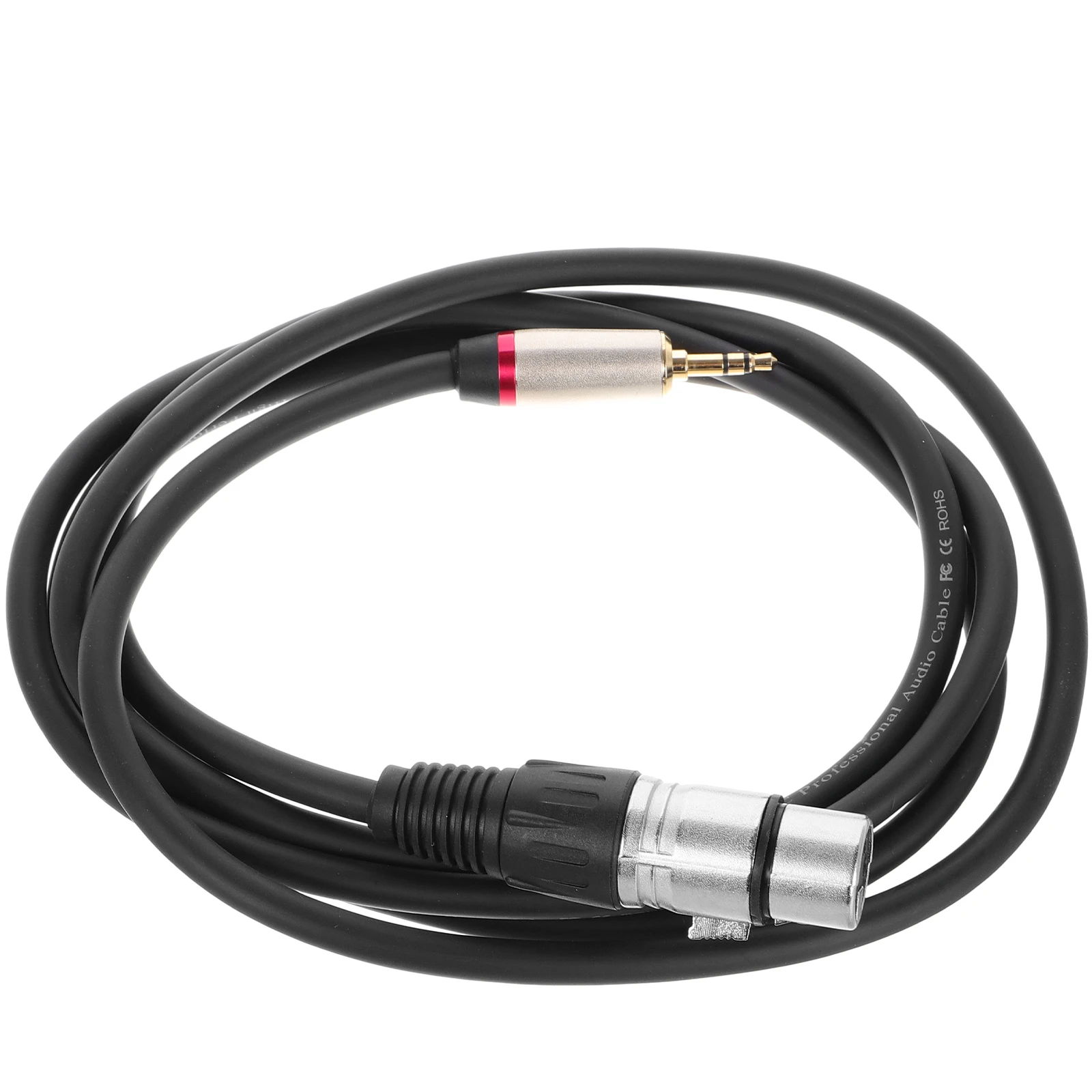 

1pcs Mini Female Cable Black Zinc 3 Mini Xlr Terminal Cable Pin to Plug Stereo Audio Splitter Audio Connector Portable Durable
