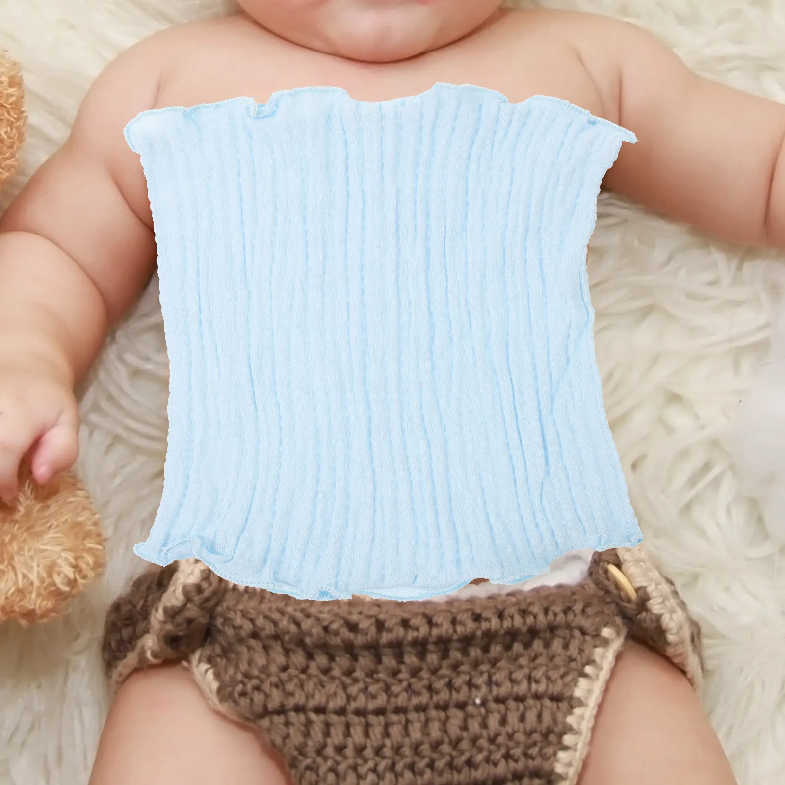 3pcs Elastic Baby Belly Bands – Soft Cotton Navel Belt for Newborn, Infant & Toddler