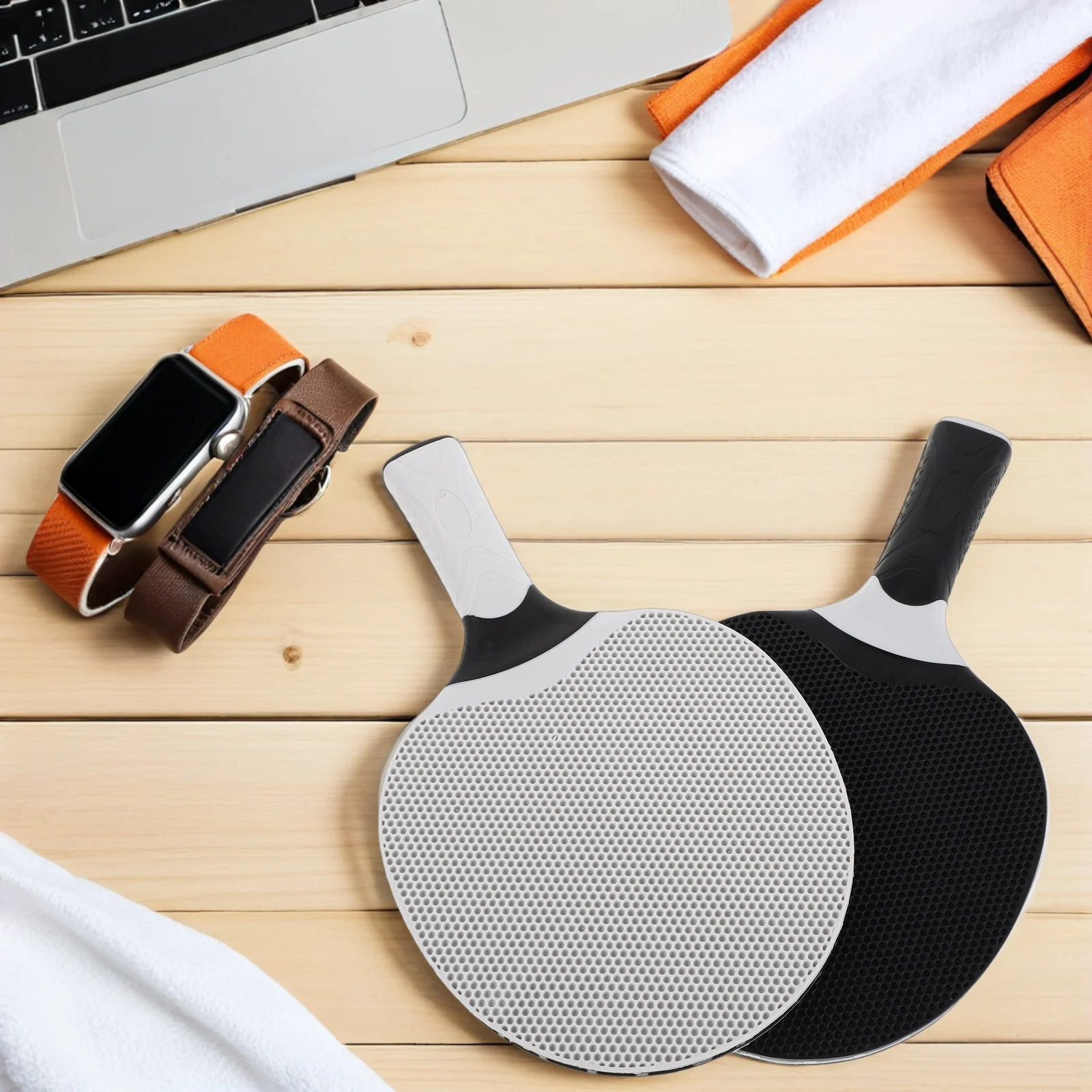 

2Pcs Composite Rubber Table Tennis Paddles - Double Sided Speed Control Racket for Training Competitive Indoor Outdoor Pingpong