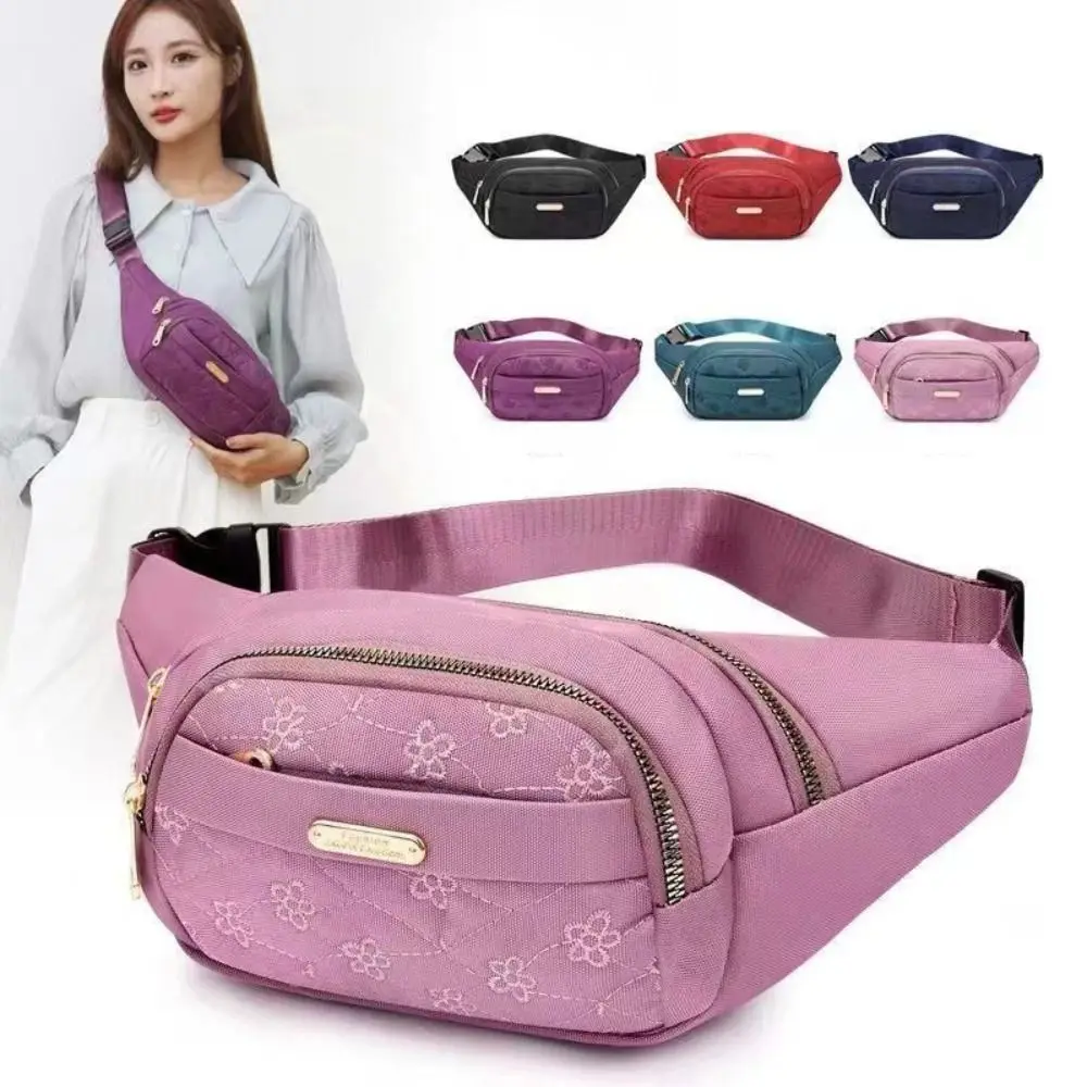 Casual Oxford Cloth Waist Bag 6 Colors Multifunctional Women's Chest Bags Purse Multi-compartment Women Men Belt Bag Unisex