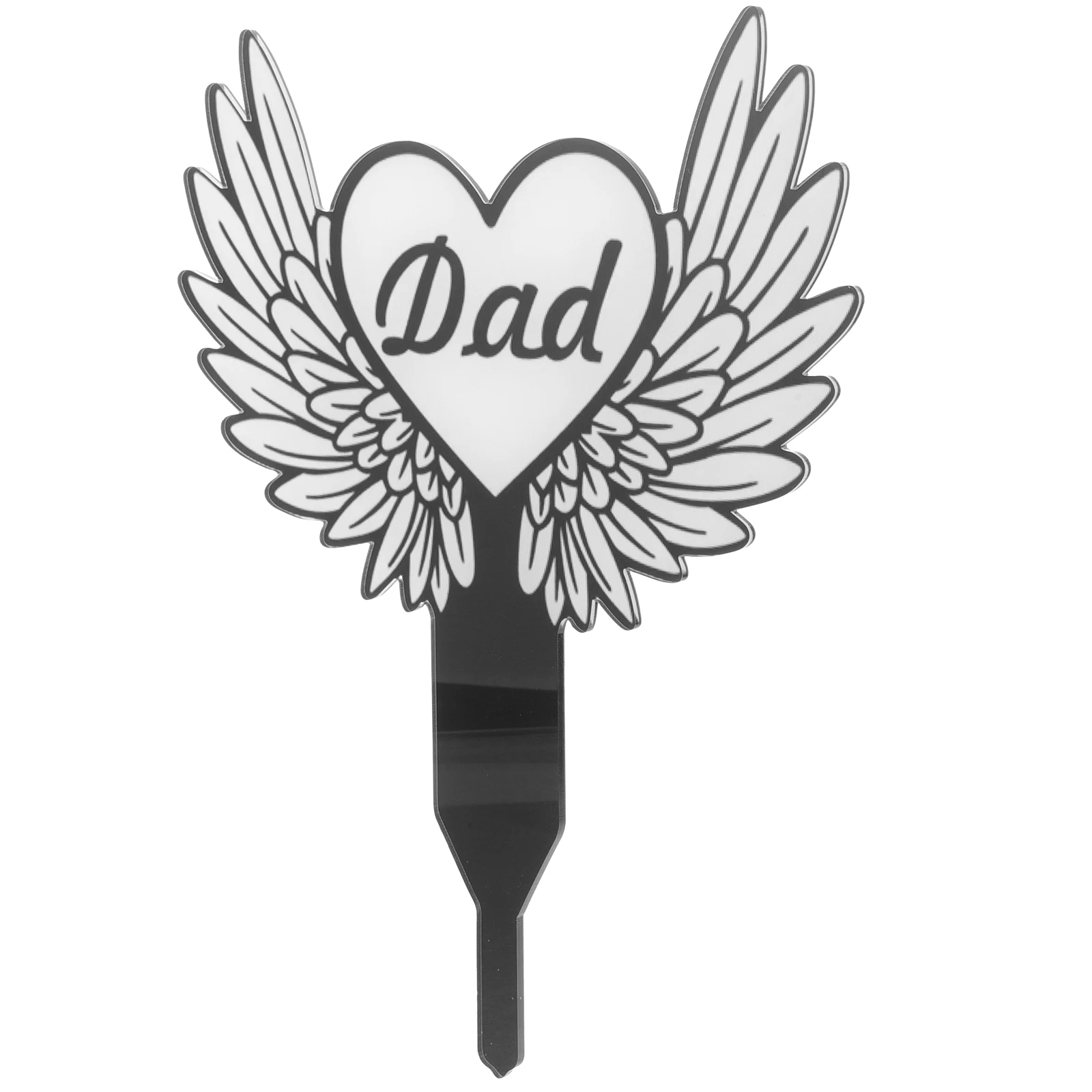 

Angel Tombstone Decoration Garden Memorial Ornaments Grave Site Decorations for Cemetery Wing Acrylic Dad
