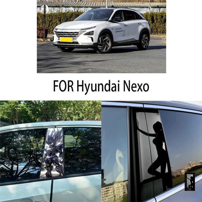 

Door Window Decoration Trims Pillar Posts Stickers Auto Styling For Hyundai Nexo Car accessories