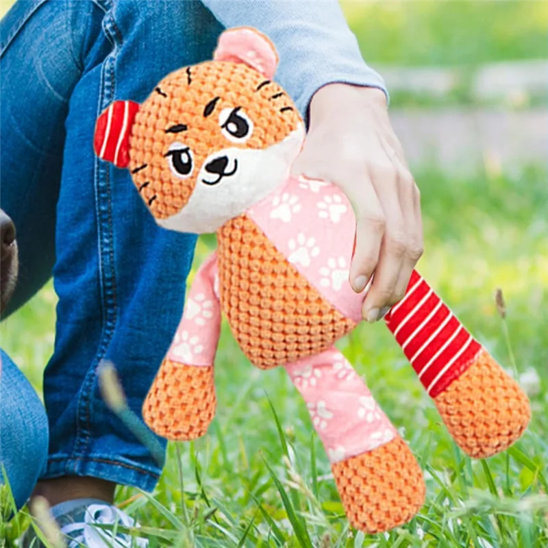 VEHO-Squeaky أفخم الكلب التجعيد Squeakers للجناب الصغيرة والمتوسطة والكبيرة تنظيف الأسنان مضغ اللعب Cleaningke