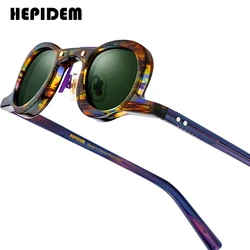 HEPIDEM Acetate Polarized Sunglasses Women Famous Brand Designer Retro Vintage Sun Glasses Men Japanese High-end Shades y2k 9175
