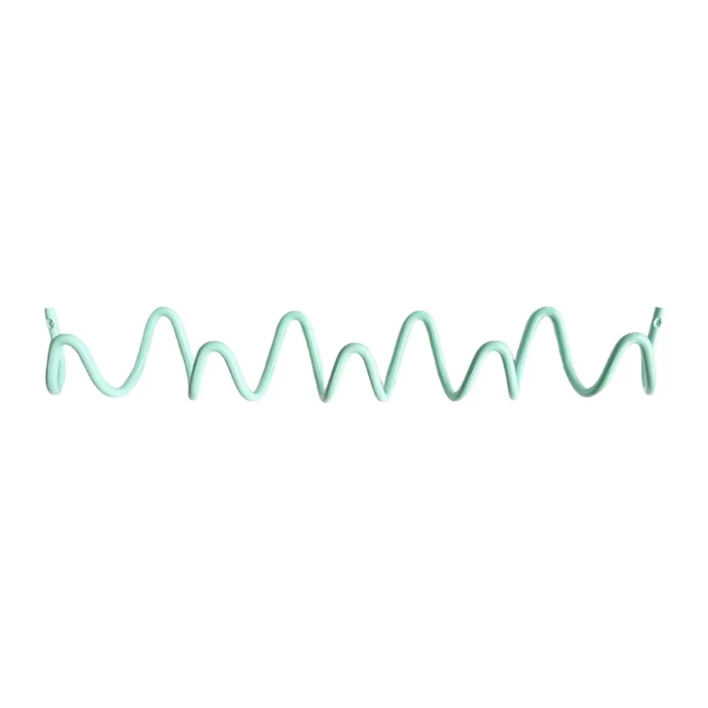 3/4/5 Hooks Metal Wall Hook Wavy Shape Waterproof Door Back Clothes Hook Moisture-proof Minimalist Background Decorative Hook