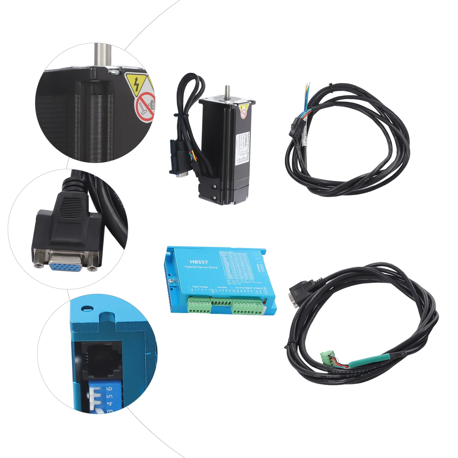 Vollständig geschlossenes Schrittmotor-Kit DC 24V-60V Motor-Treiber-Set mit natürlicher Kühlung für elektronische Geräte – Detail 6