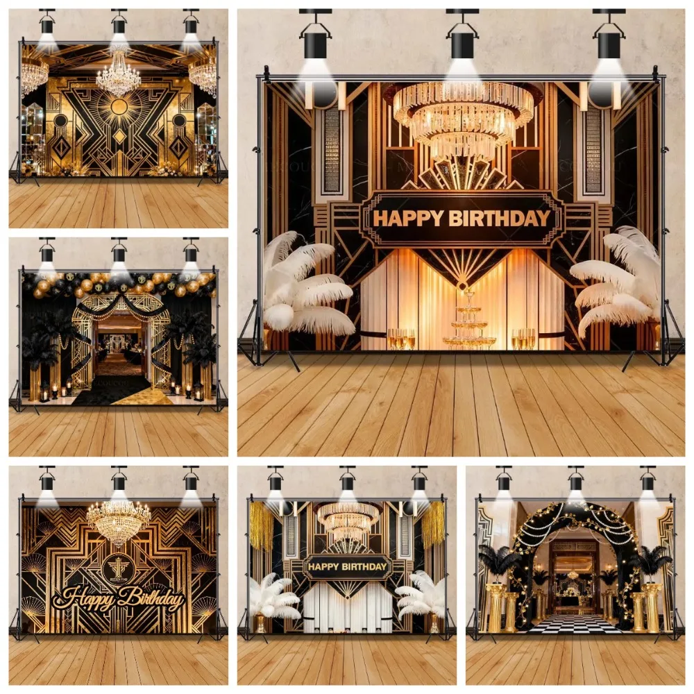 

Luxury Palace Birthday Party Photography Background Cloth, Adult and Children's Party Decoration Photography Studio Background