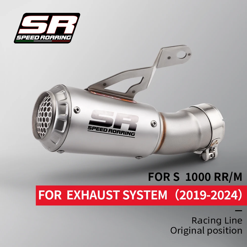 

Motorcycle Modify Exhaust System Slip-On for S1000RR S1000 RR 2019-2023 Stainless Muffler