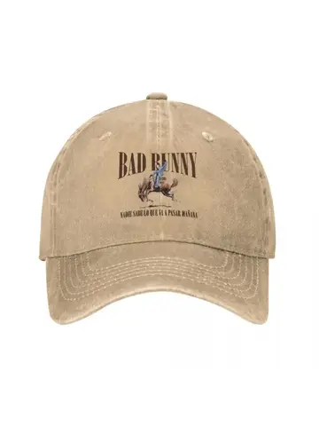 2024 Tour Bad Bunny Nadie Sabe Baseball Caps Retro Distressed Washed Music Sun Cap Men Women Outdoor Summer Adjustable Hats Cap