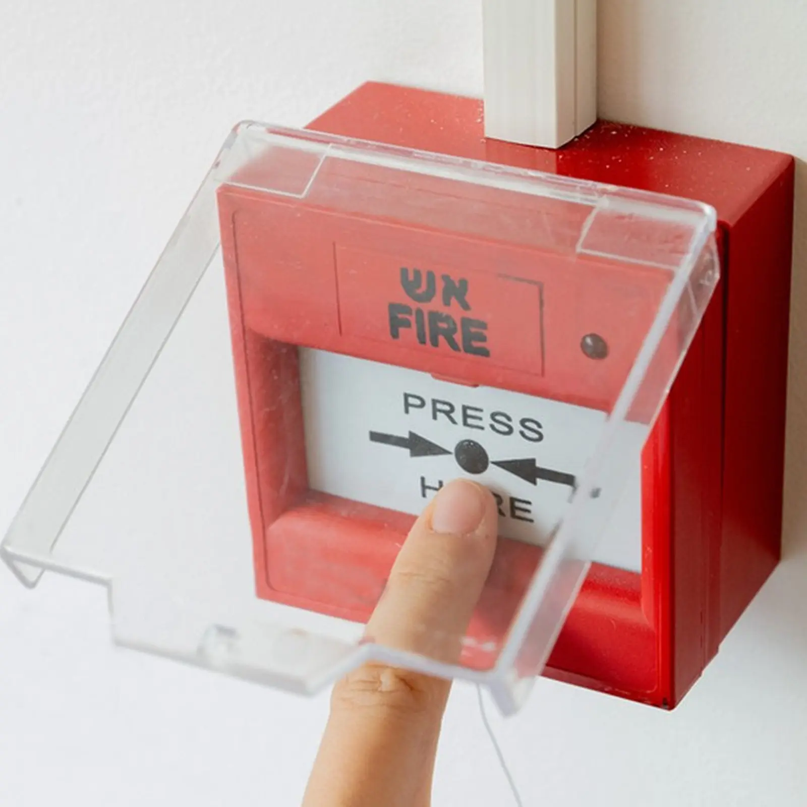 4Pcs Fire Protection Cover Transparent Manual Call Point Guard Emergency Switch Safety Protective Switch Box Cover
