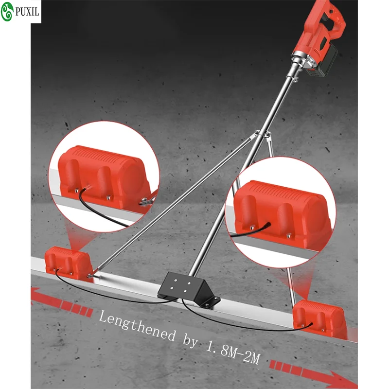 100cm Electric Concrete Polisher Level Floor Vibration Ruler Mortar Vibrator Screed Concrete Leveling Machine with Battery