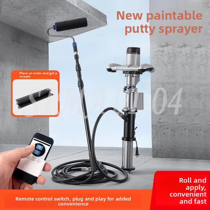 Drum Multifunctional Electric High Pressure Sprayer Putty Powder Waterproof Paint Real Stone Paint Cement Slurry Paint Sprayer