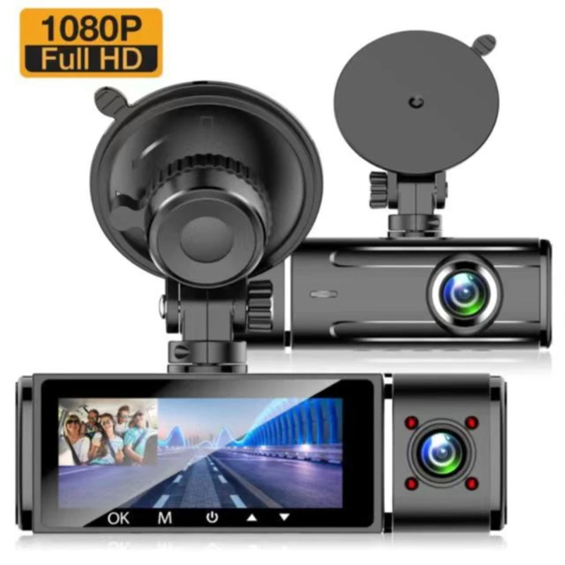 C10 Dashcam 3.16 "Display 1080p High-Definition Seamless Loop Video Starlight Night Vision Support 256G Multi-language