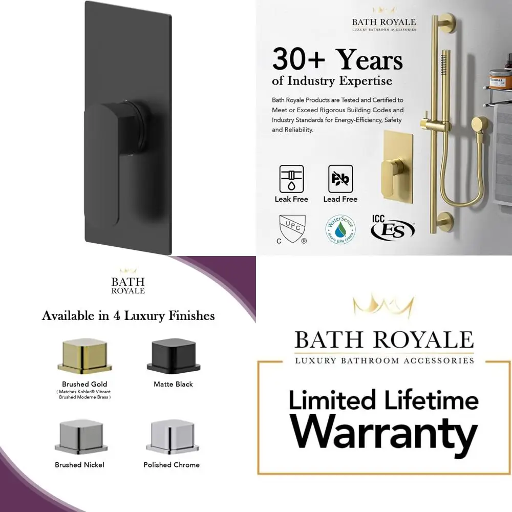 

Цельнометаллический матовый черный душевой клапан с балансировкой давления — защита от ожогов, качество премиум-класса, душевая система