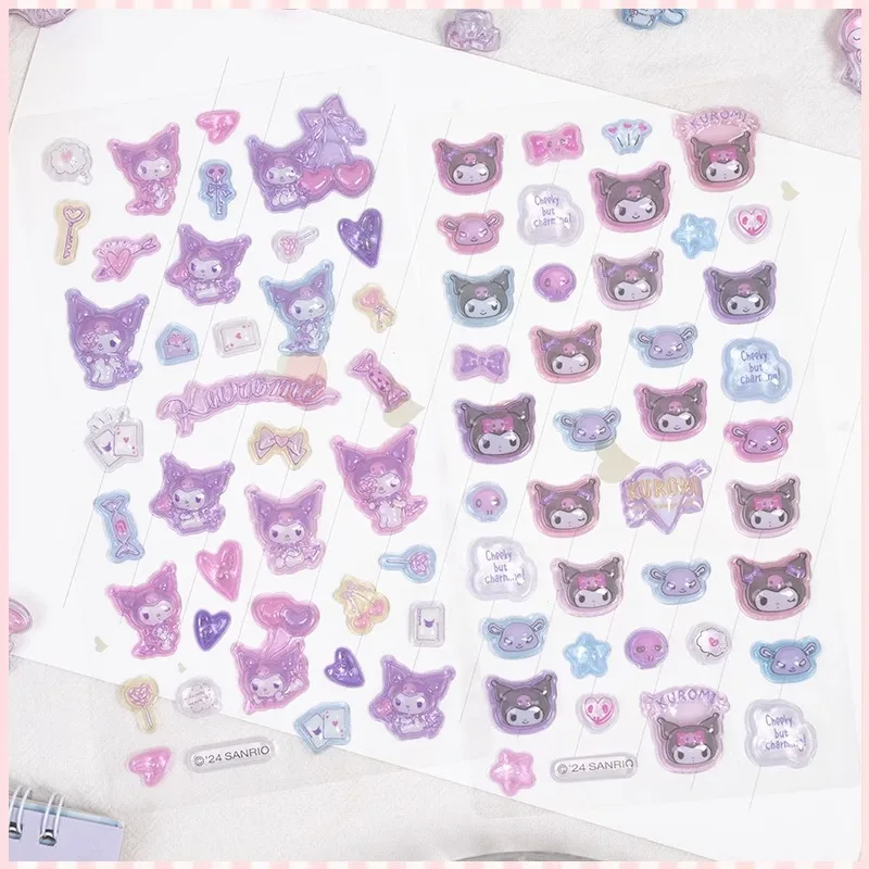 ميلودي كورومي ثلاثية الأبعاد الإغاثة تنقش ملصقات متعة Diy بها بنفسك ديكور جراب هاتف دفتر زجاجة ماء ملصق مقاوم للماء دائم ملصق هدية