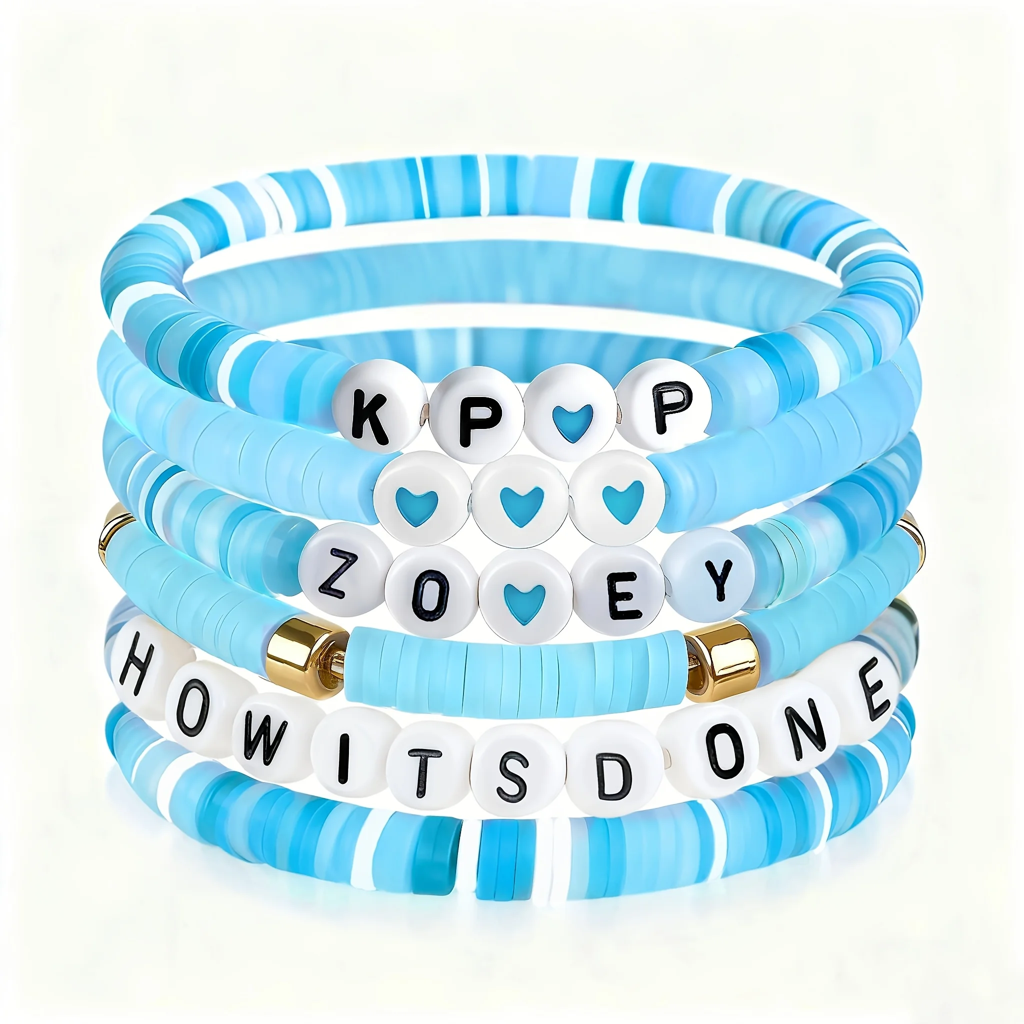 6pcs Korean Pop K-Pop Multicolor Bracelet Set