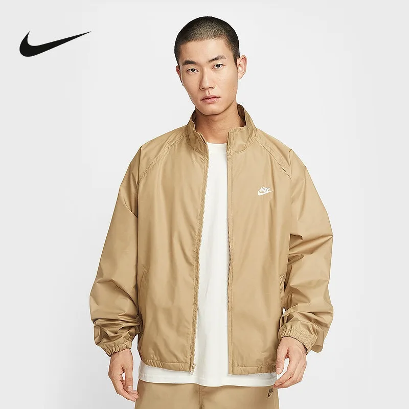 Nike Woven Vintage Print Woven Jacket Spring Fall Drop Shoulder Retro Street Casual Layer TopHV1140-297 1PCS