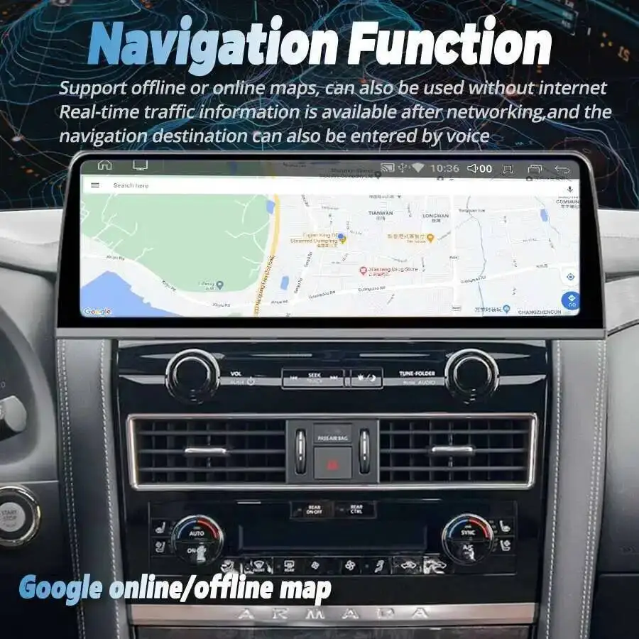 

Multimedia Stereo For Nissan Patrol Y62 Amada For Infiniti QX80 QX56 GPS Head Unit16.2" LHD RHD Car Radio With Android Screen