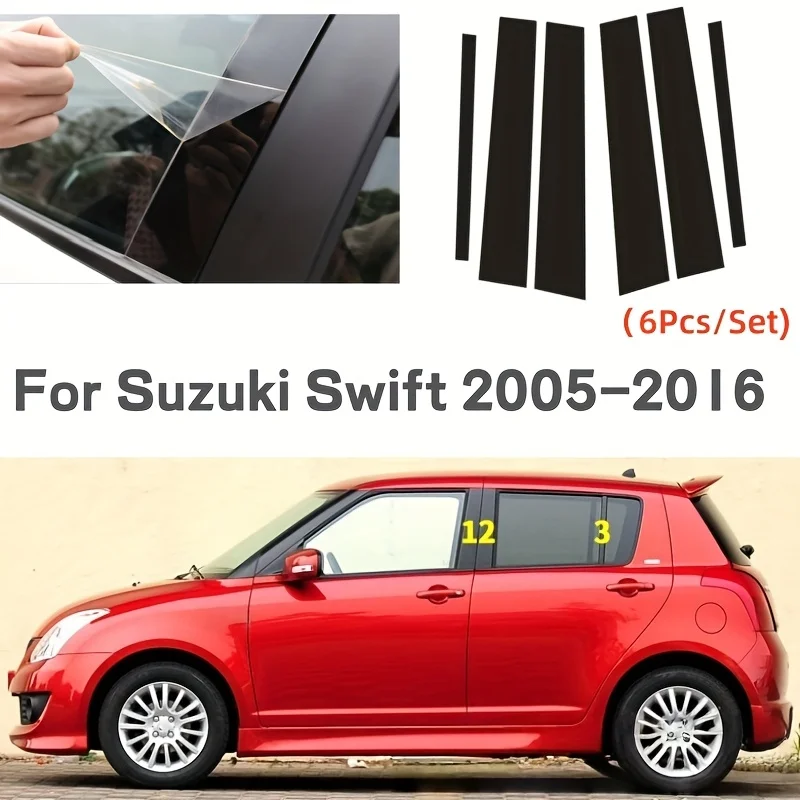 

For Suzuki Swift 2005-2016 Car Window Center Column Stickers Door & window column BC pillar、Car Decorative Sticker