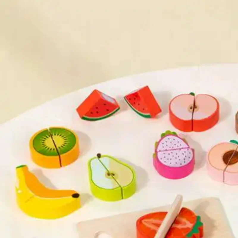 1Set Simulatie Snijden Fruit Voedsel Spel Spelen Keuken Accessoires Montessori Educatief Speelgoed Voor Kinderen Houten Fantasiespeelgoed
