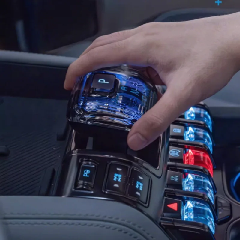 ل BYD ليوبارد 8 كريستال والعتاد التحول المقبض مضيئة المحيطة ضوء كريستال مقبض اكسسوارات تعديل السيارات الداخلية #4