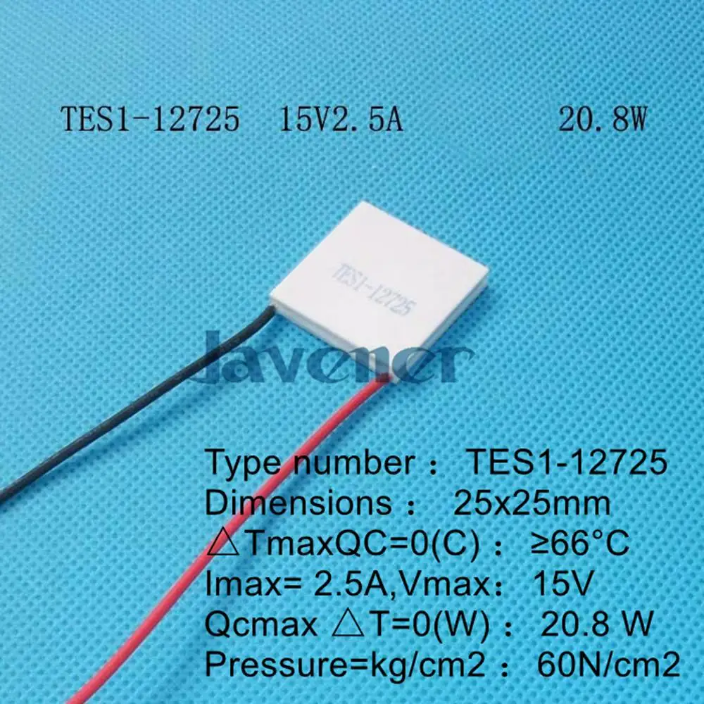 TEC1-04908 25x25mm keramischer Kühlkörper thermo elektrischer Kühler Peltier Kühl platte Kühlung – Detail 2